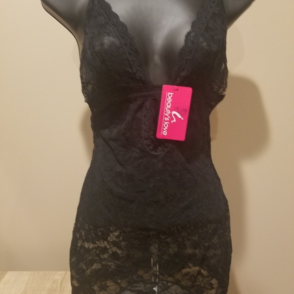 NWT Sexy Beauty's Love Black Lace Lingerie Top - Picture 1 of 6
